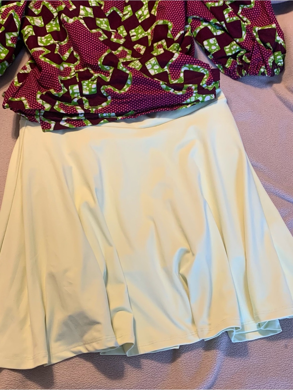 Fabletics Women’s Lime Green Flared Tennis Skirt Sz L